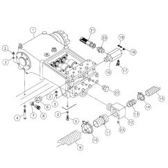 Aplex water pump assembly for Vermeer D40x40