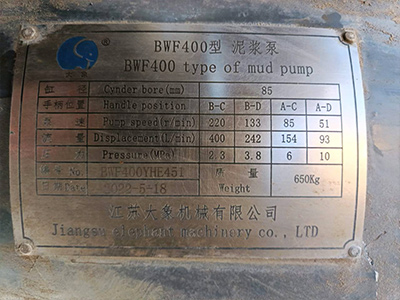 Cracked Gear Wheel of the BWF400 Bentonite Pump