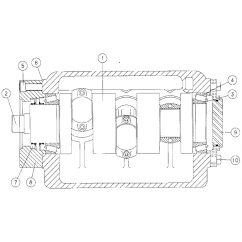 SC-65 water pump crankshaft components for Vermeer D40x40