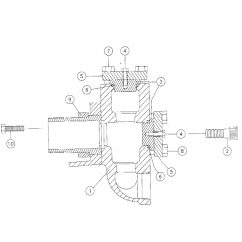 SC-65 water pump fluid end components for Vermeer D40x40