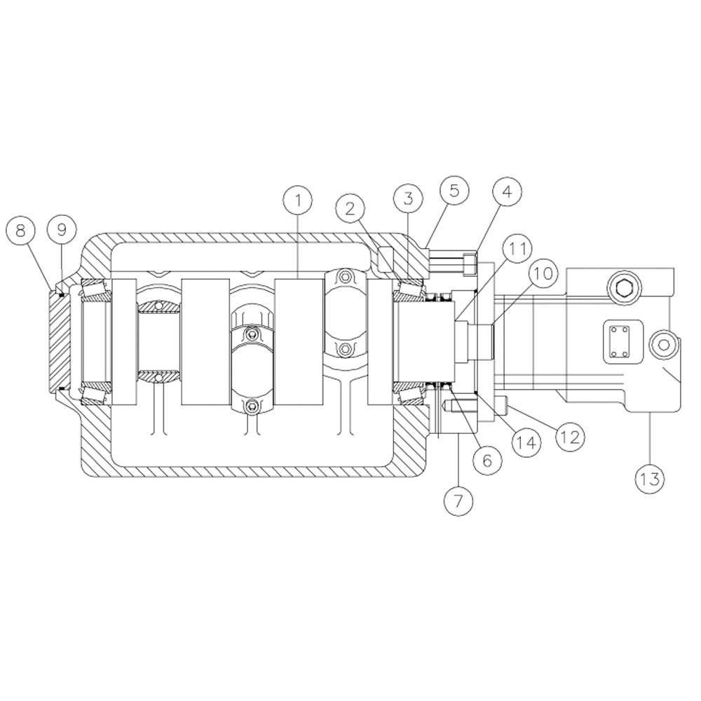 Water Pump-50 GPM APLEX Components-Power Frame for Vermeer 36х50