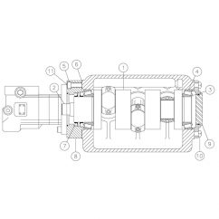 Water Pump-70 GPM APLEX Components-Power Frame for Vermeer 36х50