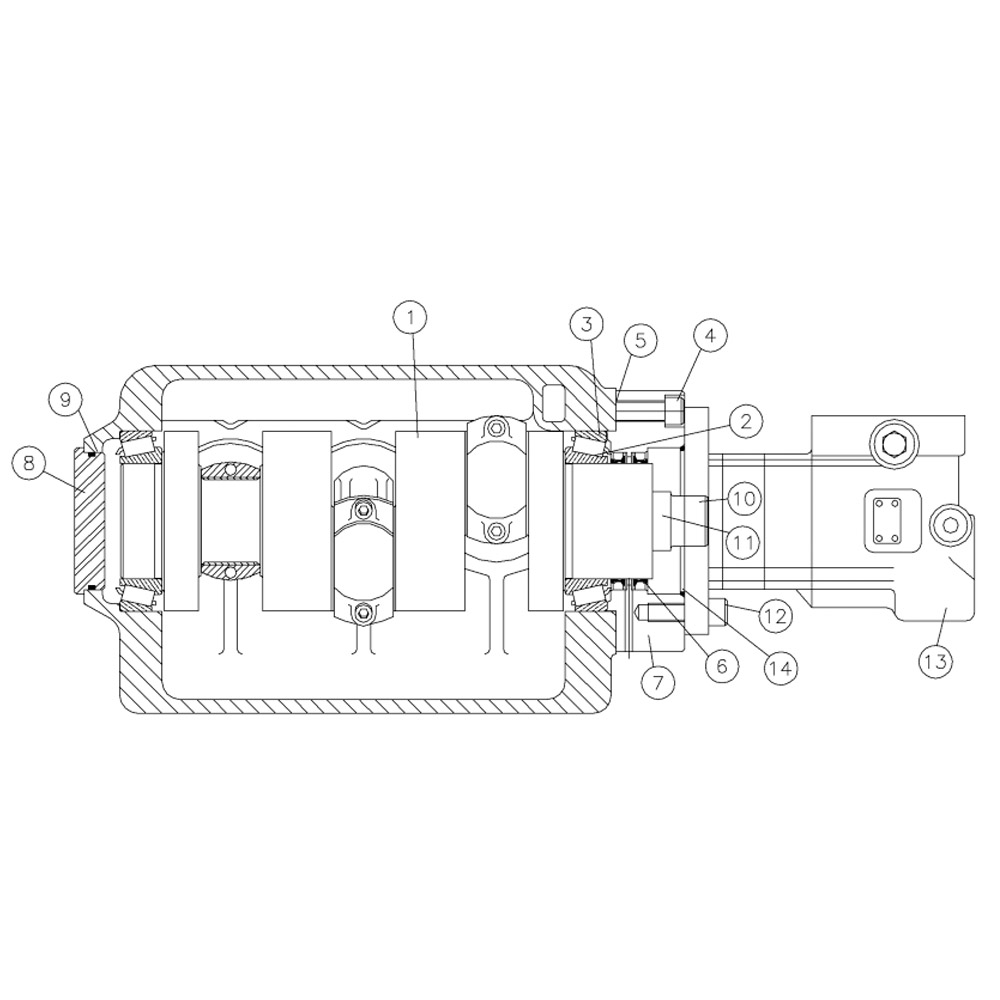 Water Pump-Power Frame-50 GPM Aplex for Vermeer D24x40 S2
